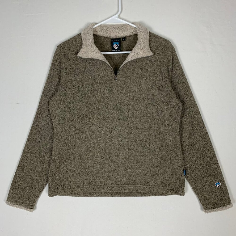 Kuhl Women's Alfpaca Fleece 1/4 Zip Pullover Sweater Medium